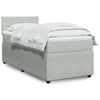 vidaXL Boxspringbett mit Matratze Hellgrau 90x200 cm Samt