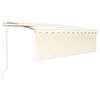vidaXL Markise Automatisch Einziehbar mit Volant 4x3 m Creme