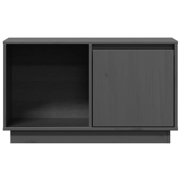 vidaXL TV-Schrank Grau 74x35x44 cm Massivholz Kiefer