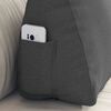 vidaXL R&uuml;ckenkissen Dunkelgrau 60 x 20 x 50 cm Stoff