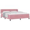 vidaXL Boxspringbett mit Kopfteil Rosa 180 x 200 cm Samt