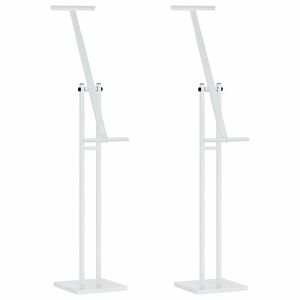 vidaXL Messest&auml;nde 2 stk. Wei&szlig; 26,5 x 26,5 x 150 cm Stahl