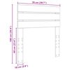 vidaXL Kopfteil Wei&szlig; 75 cm Holzwerkstoff