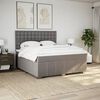 vidaXL Boxspringbett mit Matratze Taupe 180x200 cm Stoff