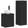 vidaXL Badezimmerm&ouml;bel-Set 2 stk. Schwarz 33 x 34,5 x 100 cm