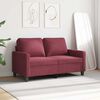 vidaXL 2-Sitzer-Sofa Weinrot 120 cm Stoff
