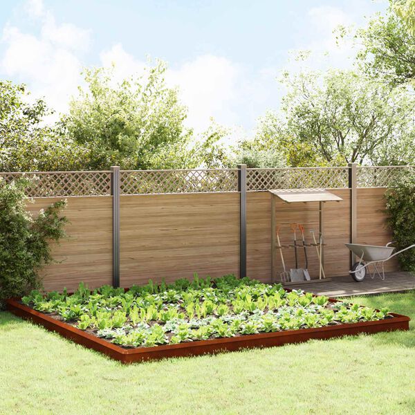 vidaXL Schneckenzauns 20 pcs Rostig Wetterfeststahl