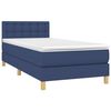 vidaXL Boxspringbett mit Matratze Blau 90x190 cm Stoff