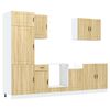 vidaXL 7-tlg. K&uuml;chenschrank-Set Porto Sonoma-Eiche Holzwerkstoff