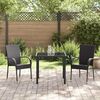 vidaXL Garten Essgruppe 3 pcs Braun Pulverbeschichteter Stahl