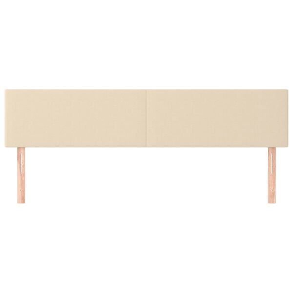 vidaXL Kopfteile Creme 160x5x78/88 cm Stoff