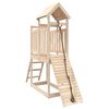 vidaXL Spielturm mit Kletterwand Massivholz Kiefer