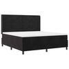 vidaXL Boxspringbett mit Matratze mit LED Schwarz 180 x 200 cm Samt