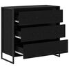 vidaXL Sideboard Schwarz Eichen-Optik 79 x 36 x 75.5 cm Holzwerkstoff