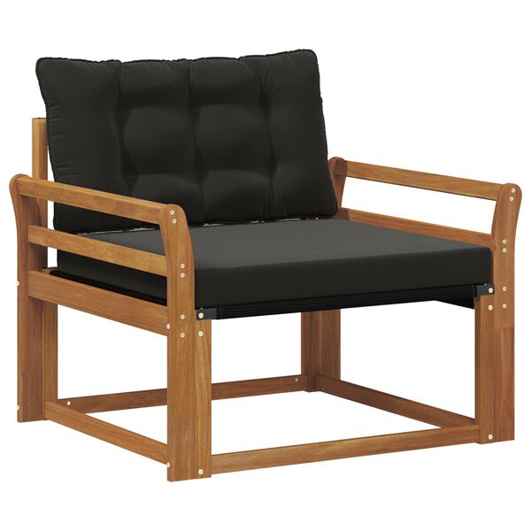 vidaXL Outdoor-Sofagarnitur Massives Akazienholz und Textilene Natur