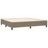 vidaXL Boxspringbett mit Matratze & LED Taupe 200x200 cm Stoff