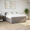 vidaXL Boxspringbett mit Matratze Taupe 200x200 cm Stoff