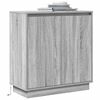 vidaXL LED-Sideboard Graues Sonoma 71 x 34,5 x 75 cm Holzwerkstoff