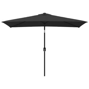 vidaXL Sonnenschirm mit Metall-Mast 300x200 cm Schwarz