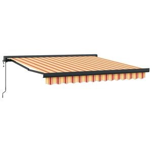 vidaXL Markise Einziehbar Gelb und Wei&szlig; 3x2,5 m Stoff und Aluminium