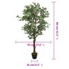vidaXL Ficusbaum Künstlich 378 Blätter 80 cm Grün