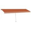 vidaXL Standmarkise Manuell Einziehbar 600x300 cm Orange Braun