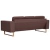 vidaXL 3-Sitzer-Sofa Stoff Braun