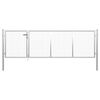 vidaXL Gartentor Stahl 350 x 100 cm Silbern