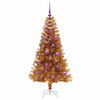 vidaXL Weihnachtsbaum mit 150 LEDs mit St&auml;nder Gold 150 cm PET
