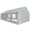 vidaXL Zeltstoff ohne Gestell Grau 8 x 4 m PE