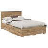 vidaXL Bettrahmen Artisan-Eiche 120 x 190 cm Holzwerkstoff