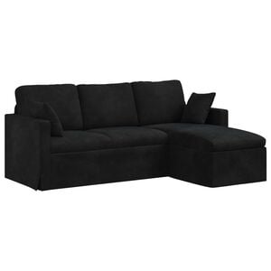vidaXL Sofa Schwarz 198 x 134 x 80 cm Samt