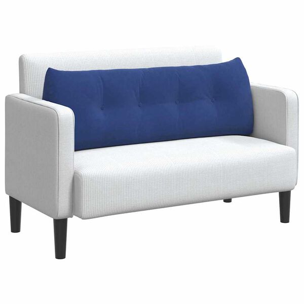 vidaXL R&uuml;ckenkissen Polizeiblau 140 x 24 x 50 cm Samt