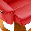 vidaXL Massagesessel mit Fußhocker Rot Kunstleder