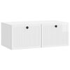 vidaXL Wandmontierter TV-Schrank Hochglanz Wei&szlig; 78,5 x 41 x 30 cm