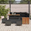 vidaXL Garten-Sofa-Set 8 pcs Schwarz Poly-Rattan