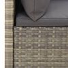 vidaXL 7-tlg. Garten-Lounge-Set mit Kissen Grau Poly Rattan