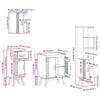 vidaXL Badezimmermöbelset mit Speicher 4 pcs Braun 114 x 43 x 73.5 cm