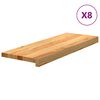 vidaXL Treppenstufen 8 Stk. Hellbraun 70x30x2 cm Massivholz Eiche