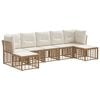 vidaXL Outdoor-Sofagarnitur mit Kissen 4 pcs Natur Polyester