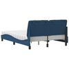 vidaXL Bett mit Matratze Blau 120x200 cm Stoff