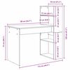 vidaXL Schreibtisch Beton Grau 113 x 54 x 120 cm Holzwerkstoff