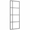 vidaXL Schiebet&uuml;r ESG-Glas und Aluminium mattiert 90x205 cm Schwarz