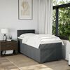 vidaXL Boxspringbett mit Matratze Dunkelgrau 90x190 cm Stoff