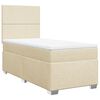 vidaXL Boxspringbett mit Matratze Creme 80x200 cm Stoff