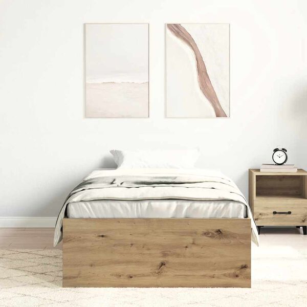 vidaXL Bettgestell ohne Matratze Artisan-Eiche 100x200cm Holzwerkstoff