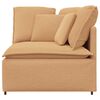 vidaXL Modulares Sofa Eckmodul mit Kissen Beige 100 cm
