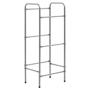 vidaXL Kistenregal f&uuml;r 3 Kisten Silbern 50x33x116 cm Stahl