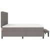 vidaXL Boxspringbett mit Kopfteil Taupe 200 x 200 cm Stoff