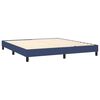 vidaXL Boxspringbett mit Matratze & LED Blau 160x200 cm Stoff
